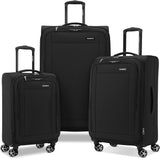 Samsonite Saire LTE 3 Piece Set Expandable Luggage Spinners | Black | (CO/MED/LG)