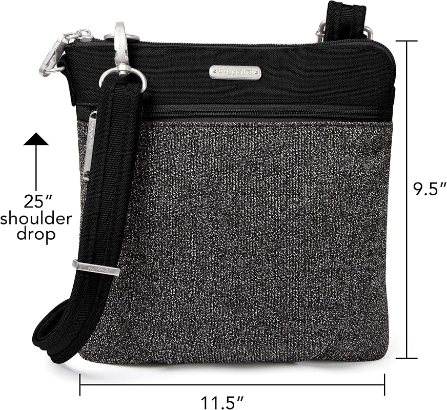 Baggallini Anti Theft Slim Crossbody + RFID-protected wristlet